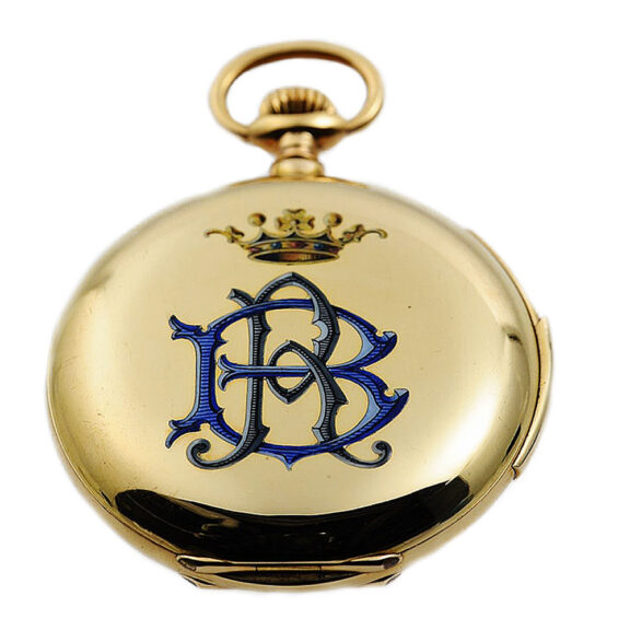 Swiss watch with repeater and enamel monogram Circa 1900 Swiss watch with repeater and enamel monogram Circa 1900