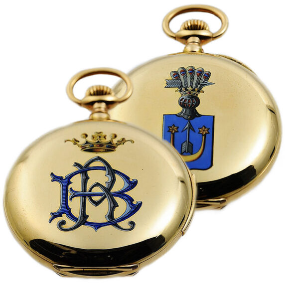 Swiss watch with repeater and enamel monogram Circa 1900 Swiss watch with repeater and enamel monogram Circa 1900