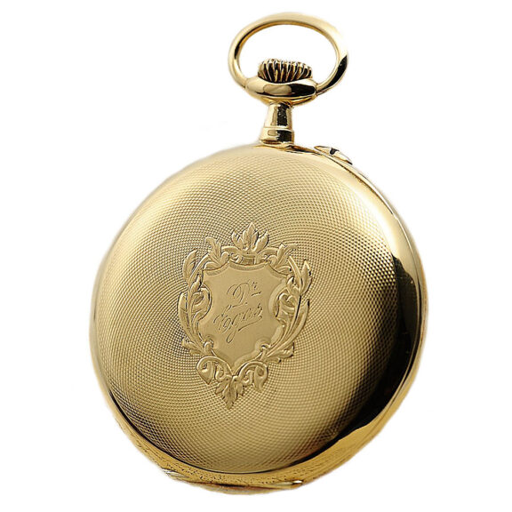 Swiss dress watch with gold chain, original box and certificate Circa 1890 Swiss dress watch with gold chain, original box and certificate Circa 1890