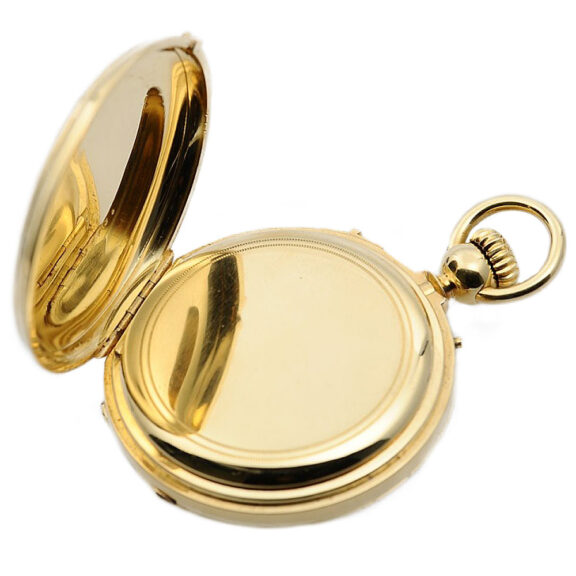 Swiss 18-carat gold hunting cased pocket chronometer Circa 1870 Swiss 18-carat gold hunting cased pocket chronometer Circa 1870