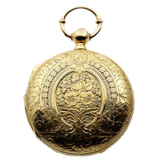 Swiss pocket watch with rare automatic winding system Circa 1875 Swiss pocket watch with rare automatic winding system Circa 1875
