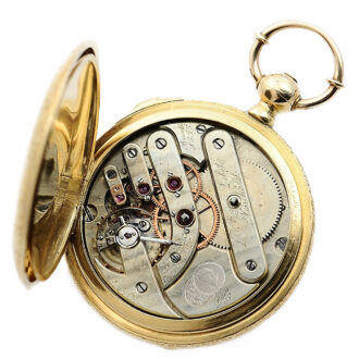 Swiss pocket watch with rare automatic winding system Circa 1875 Swiss pocket watch with rare automatic winding system Circa 1875