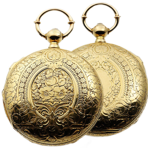 Swiss pocket watch with rare automatic winding system Circa 1875 Swiss pocket watch with rare automatic winding system Circa 1875