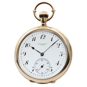 Swiss pink gold lever chronometer pocket watch Circa 1897