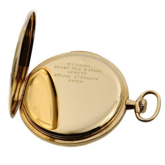 Swiss 18k gold minute repeating lever pocket watch Circa 1900 Swiss 18k gold minute repeating lever pocket watch Circa 1900