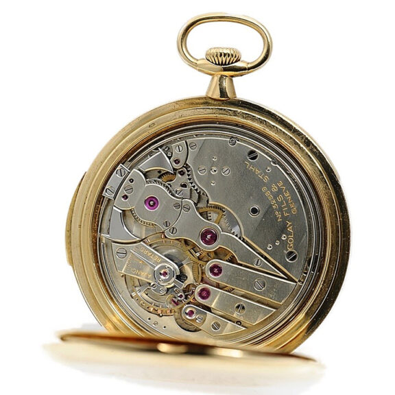 Swiss 18k gold minute repeating lever pocket watch Circa 1900 Swiss 18k gold minute repeating lever pocket watch Circa 1900