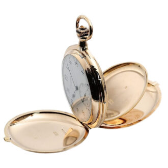 Swiss gold minute repeating Carillon pocket watch Circa 1900
