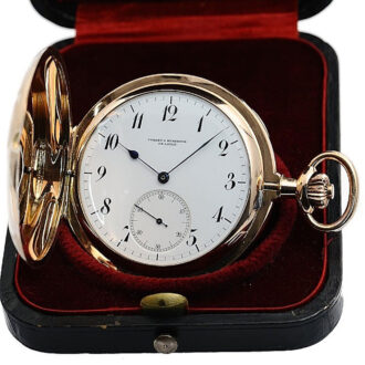 Swiss gold minute repeating Carillon pocket watch Circa 1900