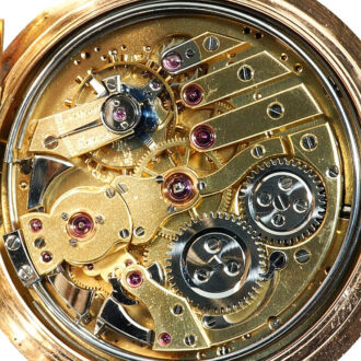 Swiss gold minute repeating Carillon pocket watch Circa 1900