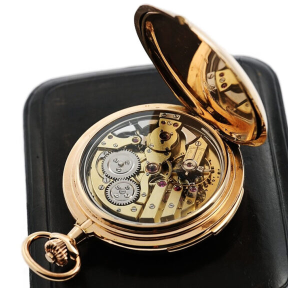 Swiss gold minute repeating Carillon pocket watch Circa 1900 Swiss gold minute repeating Carillon pocket watch Circa 1900
