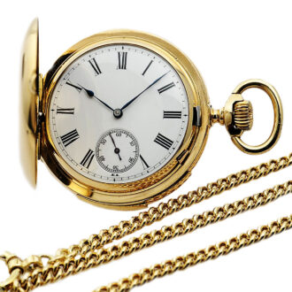 Swiss gold minute repeating hunting cased pocket Circa 1900