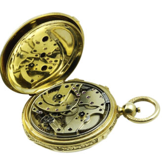 Swiss gold quarter repeater with Grande Sonnerie Circa 1900