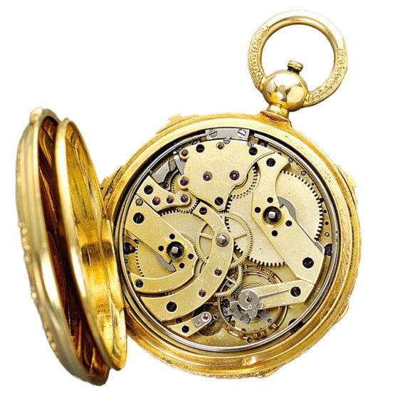 Swiss gold quarter repeater with Grande Sonnerie Circa 1900 Swiss gold quarter repeater with Grande Sonnerie Circa 1900