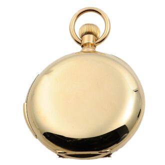 Swiss rose gold hunting cased complicated lever Circa 1890