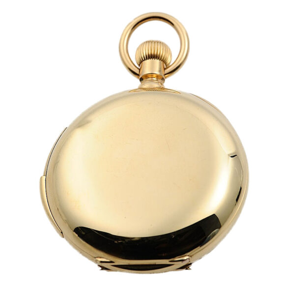 Swiss rose gold hunting cased complicated lever Circa 1890 Swiss rose gold hunting cased complicated lever Circa 1890