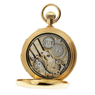 Swiss rose gold hunting cased complicated lever Circa 1890