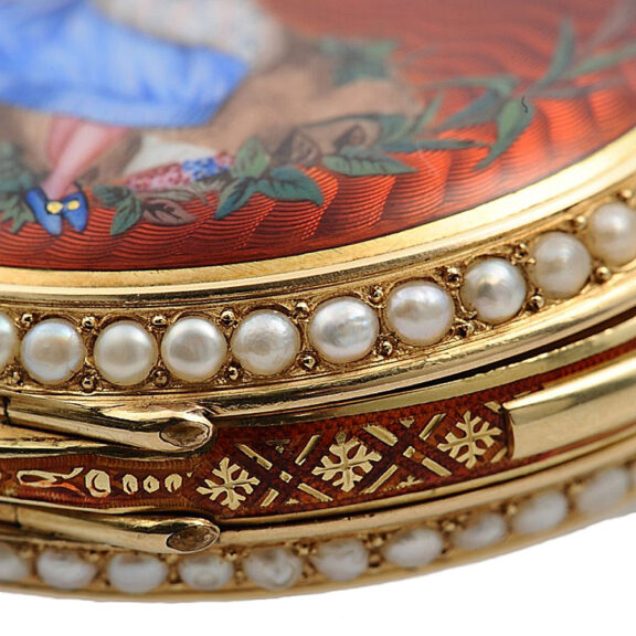 Swiss enamel minute repeater for Chinese market Circa 1895 Swiss enamel minute repeater for Chinese market Circa 1895