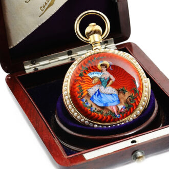 Swiss enamel minute repeater for Chinese market Circa 1895