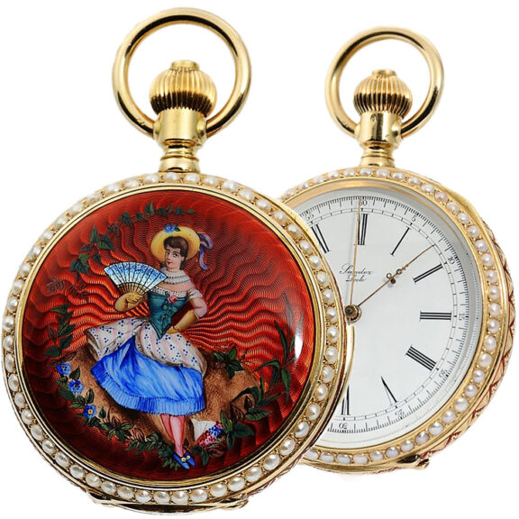 Swiss enamel minute repeater for Chinese market Circa 1895
