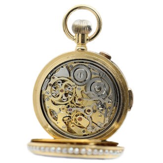 Swiss gold minute repeating chronograph watch Circa 1895