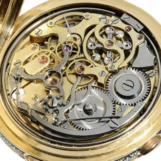 Swiss gold minute repeating chronograph watch Circa 1895
