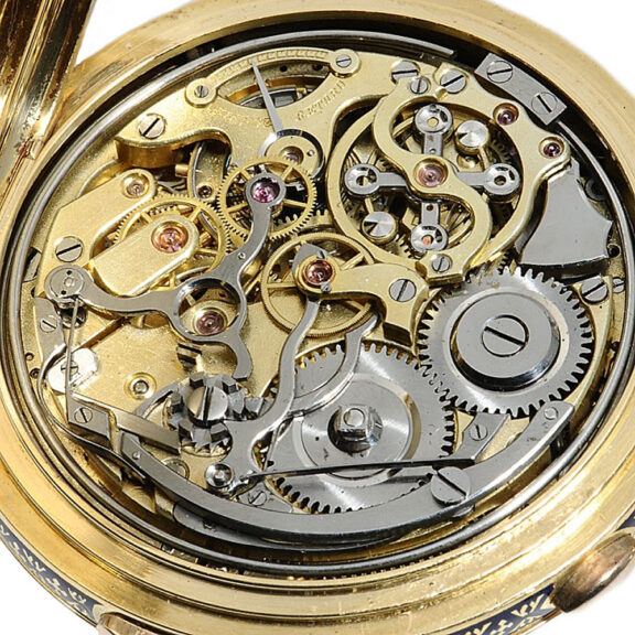 Swiss gold minute repeating chronograph watch Circa 1895 Swiss gold minute repeating chronograph watch Circa 1895