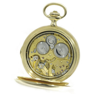Swiss gold Grande Sonnerie lever pocket watch Circa 1910