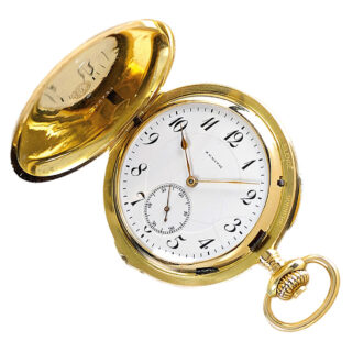 Swiss gold Grande Sonnerie lever pocket watch Circa 1910