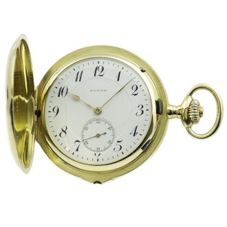Swiss gold Grande Sonnerie lever pocket watch Circa 1910