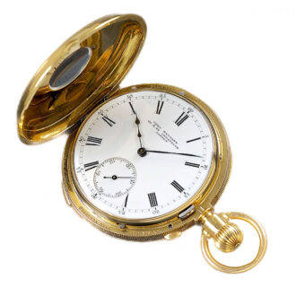 English half hunting cased Grande Sonnerie repeater Circa 1880