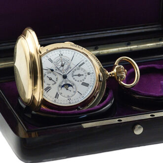 Swiss heavy gold complicated repeating chronograph Circa 1900