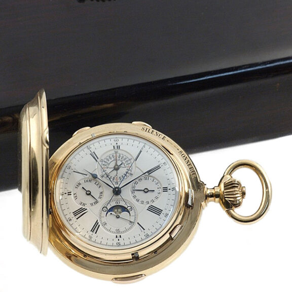Swiss heavy gold complicated repeating chronograph Circa 1900 Swiss heavy gold complicated repeating chronograph Circa 1900