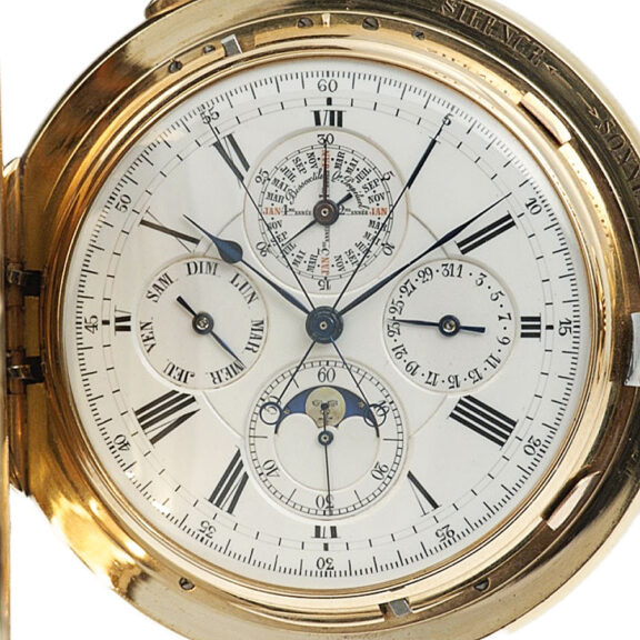 Swiss heavy gold complicated repeating chronograph Circa 1900 Swiss heavy gold complicated repeating chronograph Circa 1900