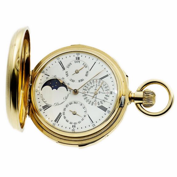 Swiss perpetual calendar with moon phases Circa 1869