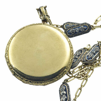 French gold, enamel and diamond-set pendant watch Circa 1880