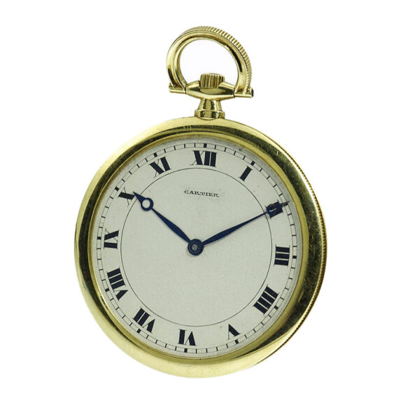 Ultra-thin French gold open faced lever dress watch Circa 1925