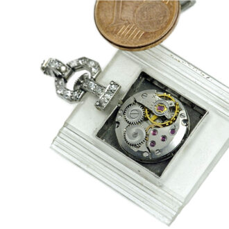 French sophisticated rock crystal fob watch Circa 1930 French sophisticated rock crystal fob watch Circa 1930