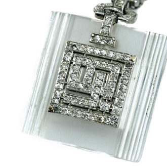 French sophisticated rock crystal fob watch Circa 1930 French sophisticated rock crystal fob watch Circa 1930