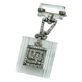 French sophisticated rock crystal fob watch Circa 1930 French sophisticated rock crystal fob watch Circa 1930