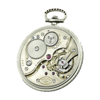 Swiss diamond-set Art Deco platinum dress watch Circa 1930