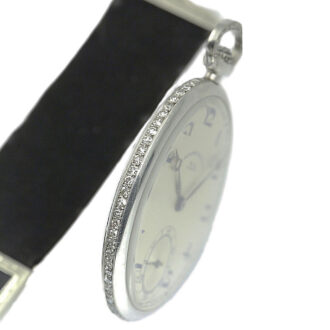 Swiss diamond-set Art Deco platinum dress watch Circa 1930