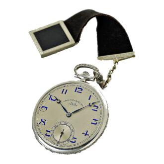 Swiss diamond-set Art Deco platinum dress watch Circa 1930