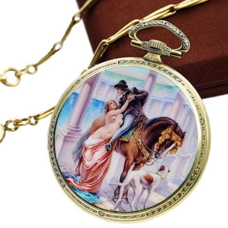 American decorative gold enamel pendant watch Circa 1929