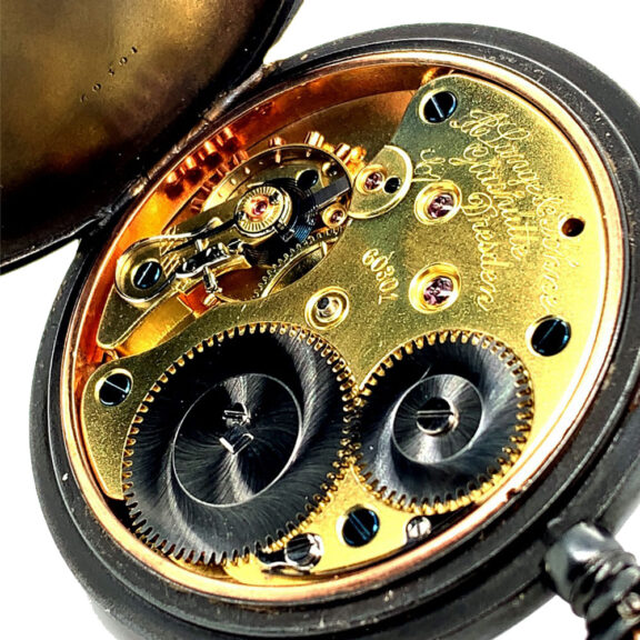 Rare German full hunter in gunmetal Borgel case Circa 1907 Rare German full hunter in gunmetal Borgel case Circa 1907