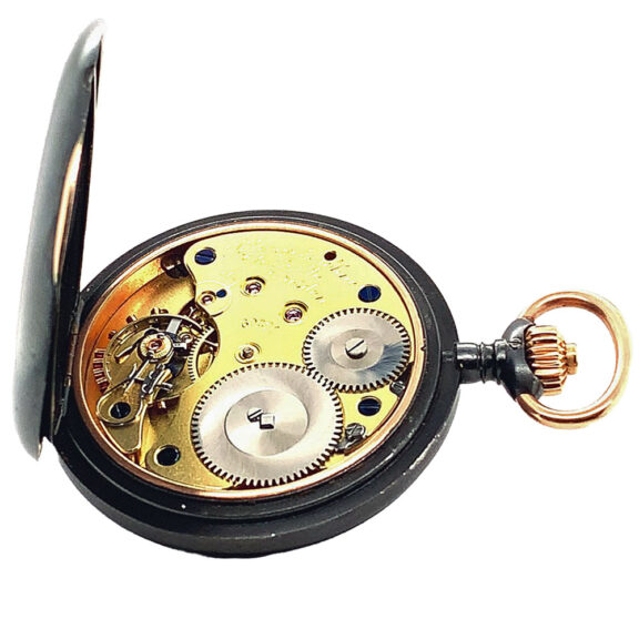 Rare German full hunter in gunmetal Borgel case Circa 1907 Rare German full hunter in gunmetal Borgel case Circa 1907