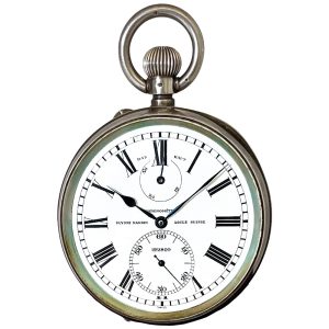 Swiss deck watch with power reserve indication Circa 1950
