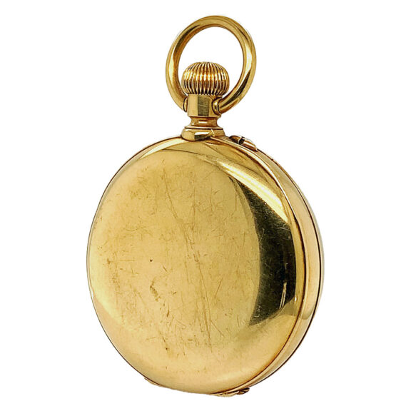 Unusual 18K gold lever deck watch with power reserve Circa 1915 Unusual 18K gold lever deck watch with power reserve Circa 1915
