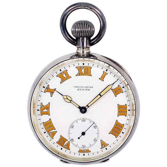 Heavy Swiss silver anchor chronometer watch Circa 1910 Heavy Swiss silver anchor chronometer watch Circa 1910