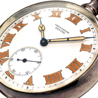 Heavy Swiss silver anchor chronometer watch Circa 1910 Heavy Swiss silver anchor chronometer watch Circa 1910