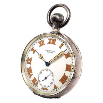 Heavy Swiss silver anchor chronometer watch Circa 1910 Heavy Swiss silver anchor chronometer watch Circa 1910